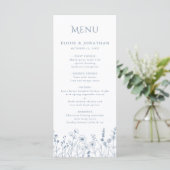 Eenvoudige minimalistische Periwinkle Wildflower b Menu (Staand voorkant)