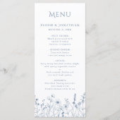 Eenvoudige minimalistische Periwinkle Wildflower b Menu (Voorkant)