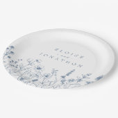 Eenvoudige minimalistische Periwinkle Wildflower b Papieren Bordje (Gekanteld)