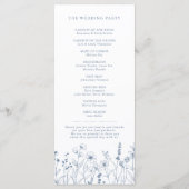 Eenvoudige minimalistische Periwinkle Wildflower b Programmakaart (Achterkant)