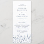 Eenvoudige minimalistische Periwinkle Wildflower b Programmakaart (Voorkant)