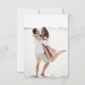 Eenvoudige minimalistische Periwinkle Wildflower b RSVP Kaartje (Achterkant)