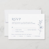 Eenvoudige minimalistische Periwinkle Wildflower b RSVP Kaartje (Voorkant)