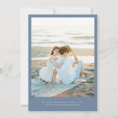 Eenvoudige minimalistische Periwinkle Wildflower b Save The Date (Achterkant)