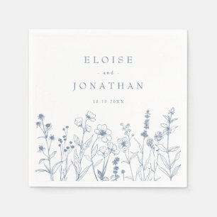 Eenvoudige minimalistische Periwinkle Wildflower b Servet