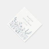 Eenvoudige minimalistische Periwinkle Wildflower b Servet (Hoek)