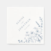 Eenvoudige minimalistische Periwinkle Wildflower b Servet (Voorkant)