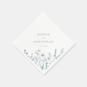 Eenvoudige minimalistische Periwinkle Wildflower b Servet (Hoek)