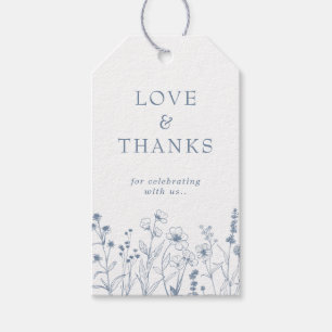 Eenvoudige minimalistische Periwinkle Wildflower D Cadeaulabel