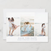 Eenvoudige minimalistische Periwinkle Wildflower f Save The Date (Voorkant)