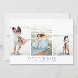 Eenvoudige minimalistische Periwinkle Wildflower f Save The Date
