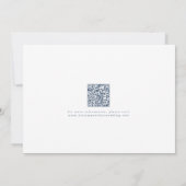 Eenvoudige minimalistische Periwinkle Wildflower F Save The Date (Achterkant)
