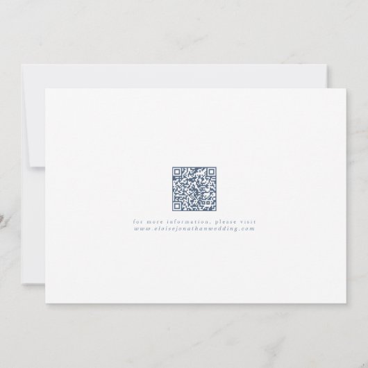 Eenvoudige minimalistische Periwinkle Wildflower F Save The Date (Achterkant)