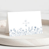 Eenvoudige minimalistische Periwinkle Wildflower P Kaart