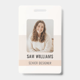 Eenvoudige Minimalistische Personeels-ID Badge