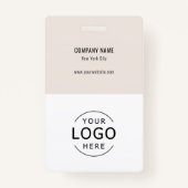 Eenvoudige, minimalistische personeelsidentificati badge (Achterkant)