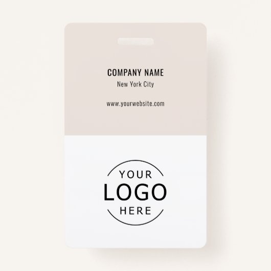 Eenvoudige, minimalistische personeelsidentificati badge (Achterkant)