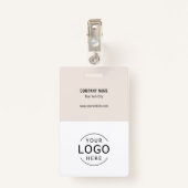 Eenvoudige, minimalistische personeelsidentificati badge (Achterkant met clip)