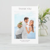 Eenvoudige minimalistische persoonlijke foto's met bedankkaart (Staand voorkant)