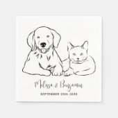 Eenvoudige minimalistische persoonlijke hondenwedu servet (Voorkant)