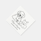 Eenvoudige minimalistische persoonlijke hondenwedu servet (Hoek)