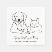 Eenvoudige minimalistische persoonlijke hondenwedu servet (Voorkant)