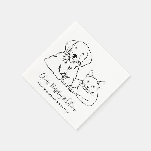 Eenvoudige minimalistische persoonlijke hondenwedu servet (Hoek)