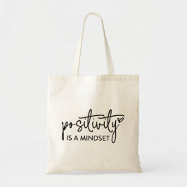 Eenvoudige minimalistische positiviteit is een min tote bag