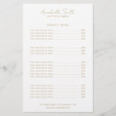 Eenvoudige minimalistische prijslijst met moderne  (Voorkant)