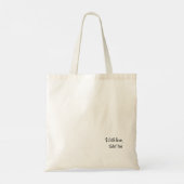 Eenvoudige minimalistische prijsopgave voor Canvas Tote Bag (Achterkant)