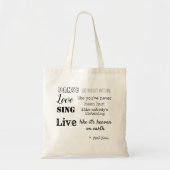 Eenvoudige minimalistische prijsopgave voor Canvas Tote Bag (Voorkant)