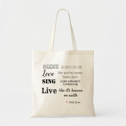 Eenvoudige minimalistische prijsopgave voor Canvas Tote Bag (Voorkant)