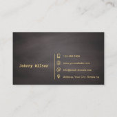 Eenvoudige minimalistische professionele alkbordke visitekaartje (Achterkant)