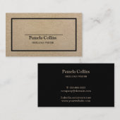 Eenvoudige minimalistische professionele legant Kr Visitekaartje (Voorkant / Achterkant)