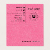 Eenvoudige minimalistische professionele map Aange Visitekaartje (Buitenkant ongevouwen)