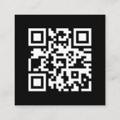 Eenvoudige Minimalistische Professionele QR-code  Vierkante Visitekaartje (Achterkant)