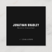 Eenvoudige Minimalistische Professionele QR-code  Vierkante Visitekaartje (Voorkant)