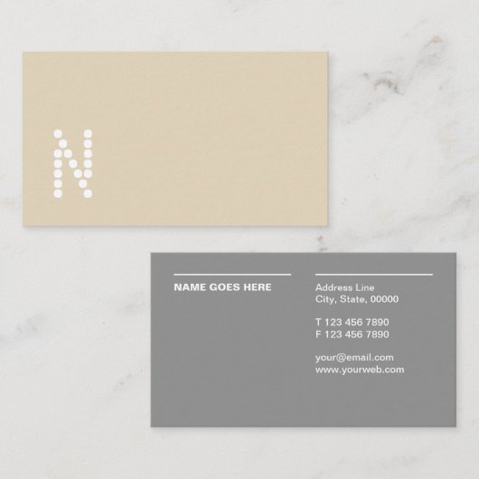 Eenvoudige minimalistische professionele Visitekaa Visitekaartje (Voorkant / Achterkant)