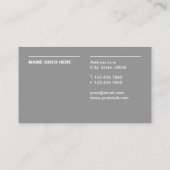 Eenvoudige minimalistische professionele Visitekaa Visitekaartje (Achterkant)
