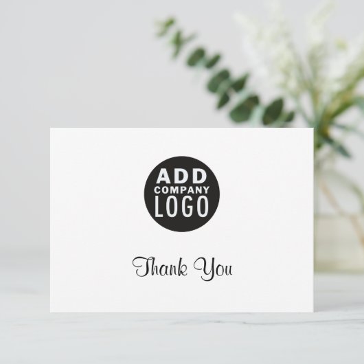 Eenvoudige minimalistische promotiemethode voor za bedankkaart (Staand voorkant)