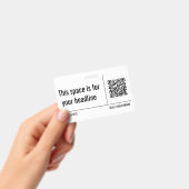 Eenvoudige minimalistische QR-code Custom Professi Badge (Handheld)