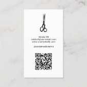 Eenvoudige minimalistische QR Code Hair Stylist Sc Visitekaartje (Achterkant)