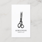 Eenvoudige minimalistische QR Code Hair Stylist Sc Visitekaartje (Voorkant)