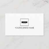 Eenvoudige minimalistische QR-code met uw Logo Visitekaartje (Achterkant)