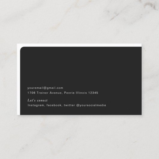 Eenvoudige minimalistische QR-code professioneel p Visitekaartje (Achterkant)