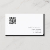 Eenvoudige minimalistische QR-code professioneel p Visitekaartje (Voorkant)