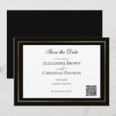 Eenvoudige minimalistische QR-code voor bruiloft Kaart (Voorkant / Achterkant)