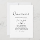 Eenvoudige minimalistische quinceañera kaart (Voorkant)