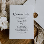 Eenvoudige minimalistische quinceañera kaart
