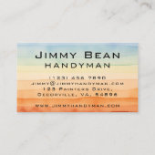 Eenvoudige minimalistische Rainbow Horizontale Wat Visitekaartje (Achterkant)